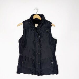 Banana Republic Faux Fur Lined Puffer Vest Black Size Small